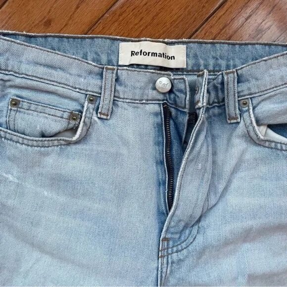 Reformation OOAK Distressed Jeans - Picture 2 of 5